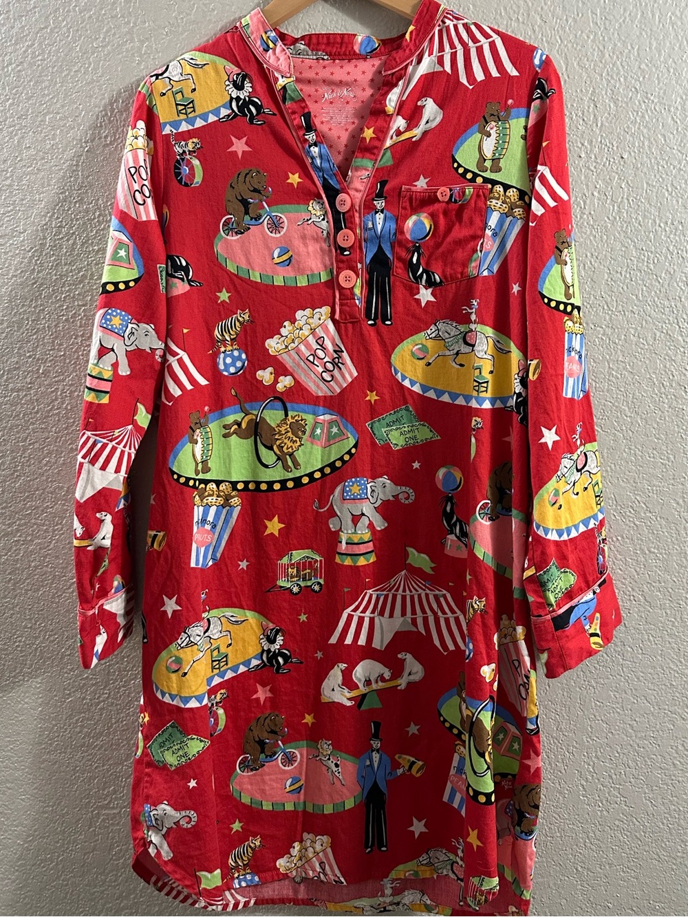Nick and Nora Vintage Circus Sleep Shirt/Night Gown